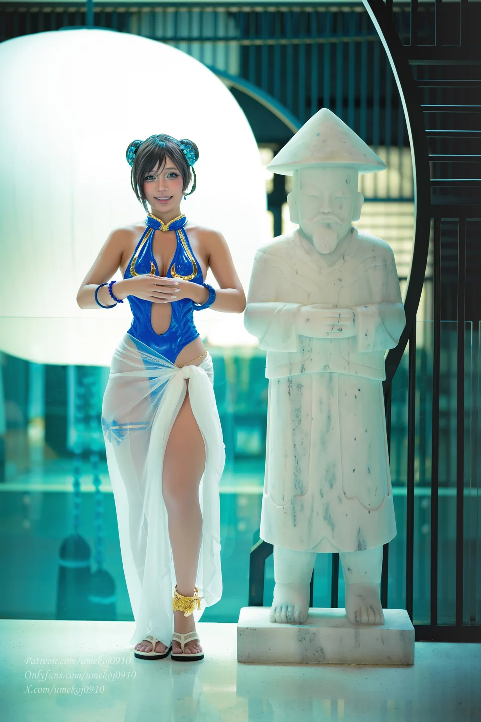 Umeko_J - Chun Li Outfit 4 [98P,8V-1.41GB] tg@simisebaisi 【丝足阁】038.webp